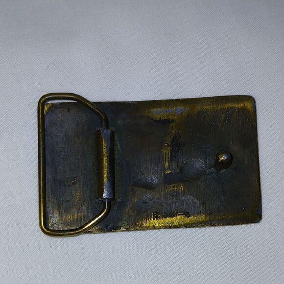 Vntg Corvette Bronze Belt Buckle - Picture 3 of 5